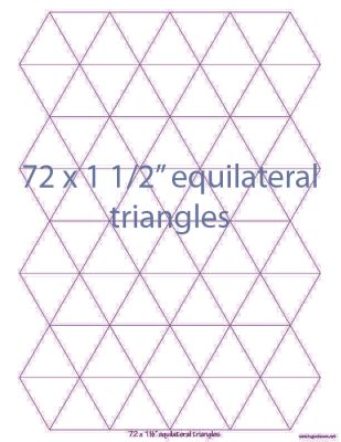 1-1/2" Equilateral Triangles x 72 (DOWNLOAD)