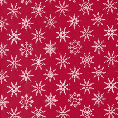 Candy Cane Lane - Cardinal Snowflakes x 10"