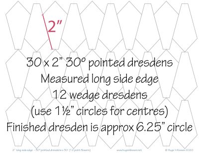 2" Long Side Edge Pointed Dresdens x 30 (DOWNLOAD)