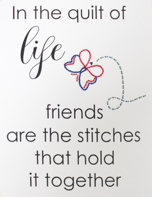 Stitched Signs - In The Quilt of Life Butterfly