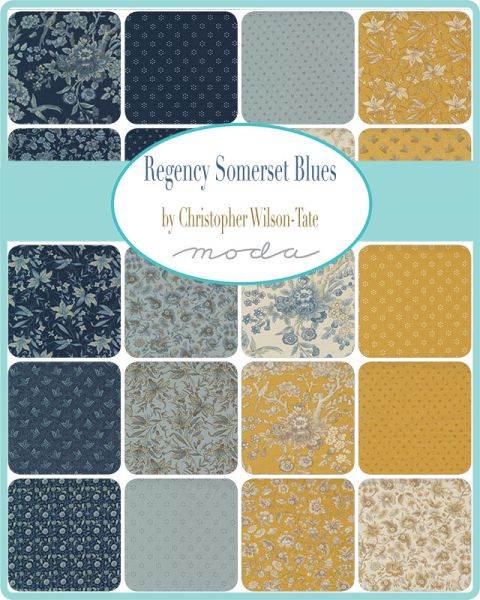 Regency Somerset Blues - Wellington Floral Midnight Blue x 10