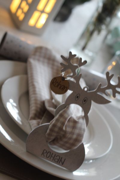 Personalised Reindeer Napkin Holder