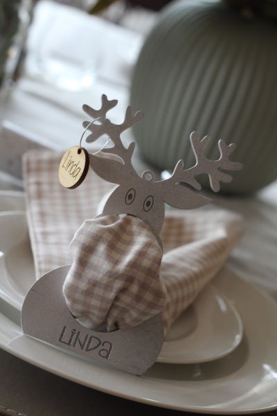 Personalised Reindeer Napkin Holder