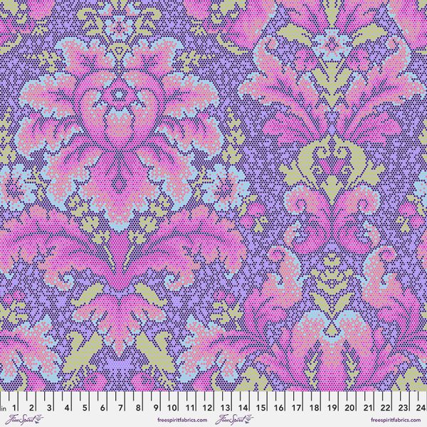 Parisville Deja Vu - Damask Dot Violet x 10